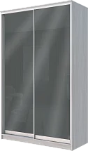 2-х дверный шкаф купе с цветной пленкой Темно-серый №073 2200 1682 420
